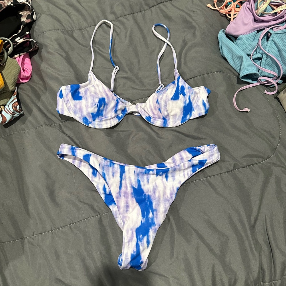 Purple tie dye bikini